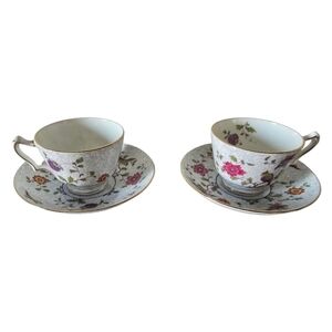 Birds Of Paradise Tea Cup And Saucer Set Of 2.